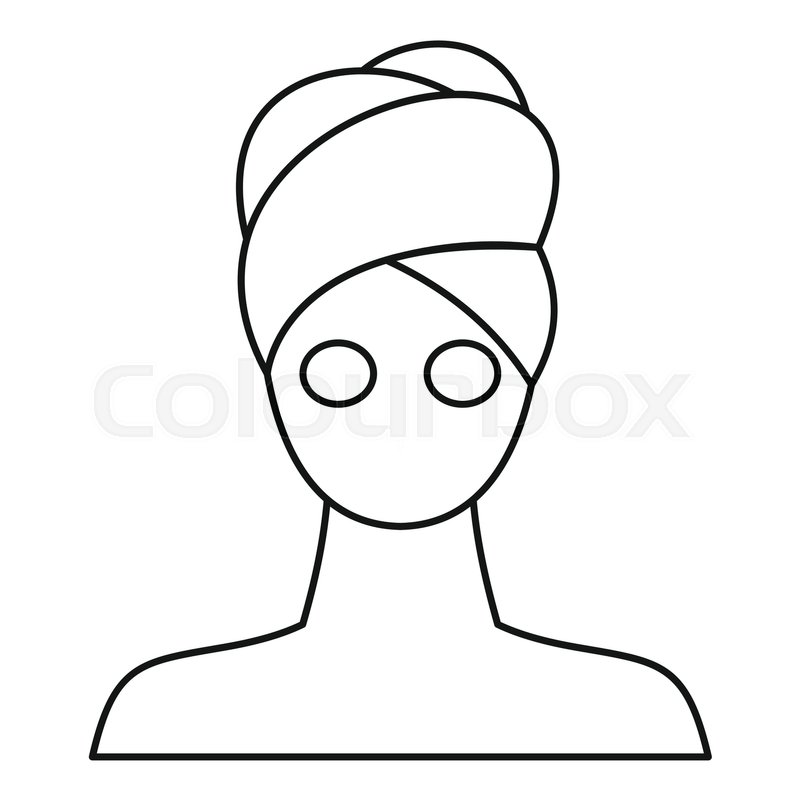 800x800 spa facial clay mask icon outline stock vector colourbox - Spa Drawing