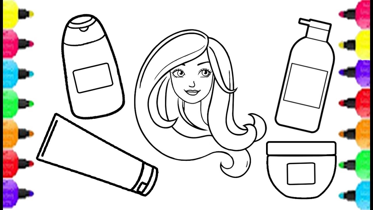 1280x720 barbie hair spa coloring pages how to draw hair spa set coloring - Spa Drawing
