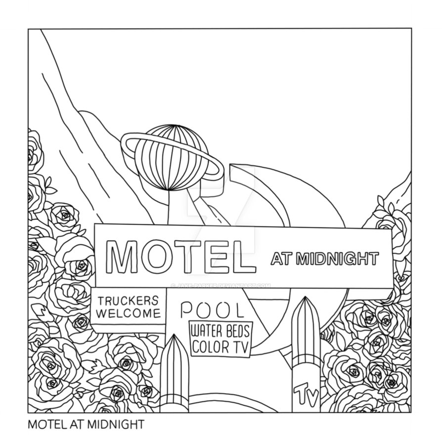 894x894 Space Aesthetic Digital Art, Motel - Space Aesthetic Drawing