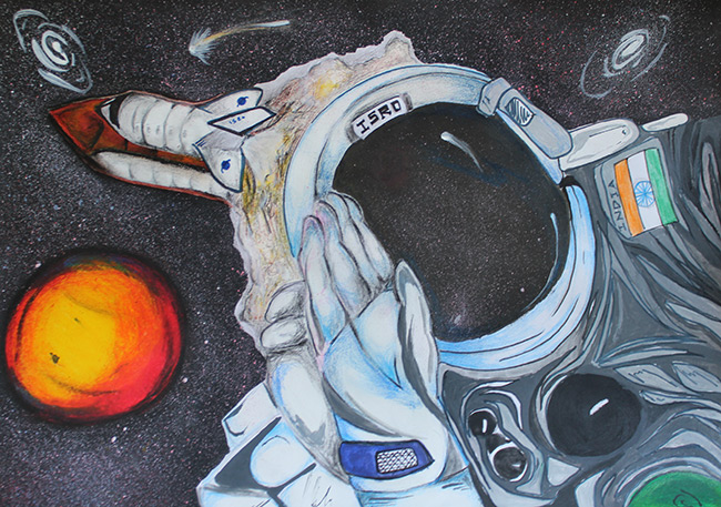 650x457 student space art gallery space society - Space Art Drawing