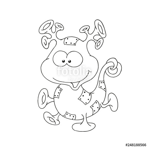 500x500 funny cartoon character alien vector drawing guest from space - Space Cartoon Drawing