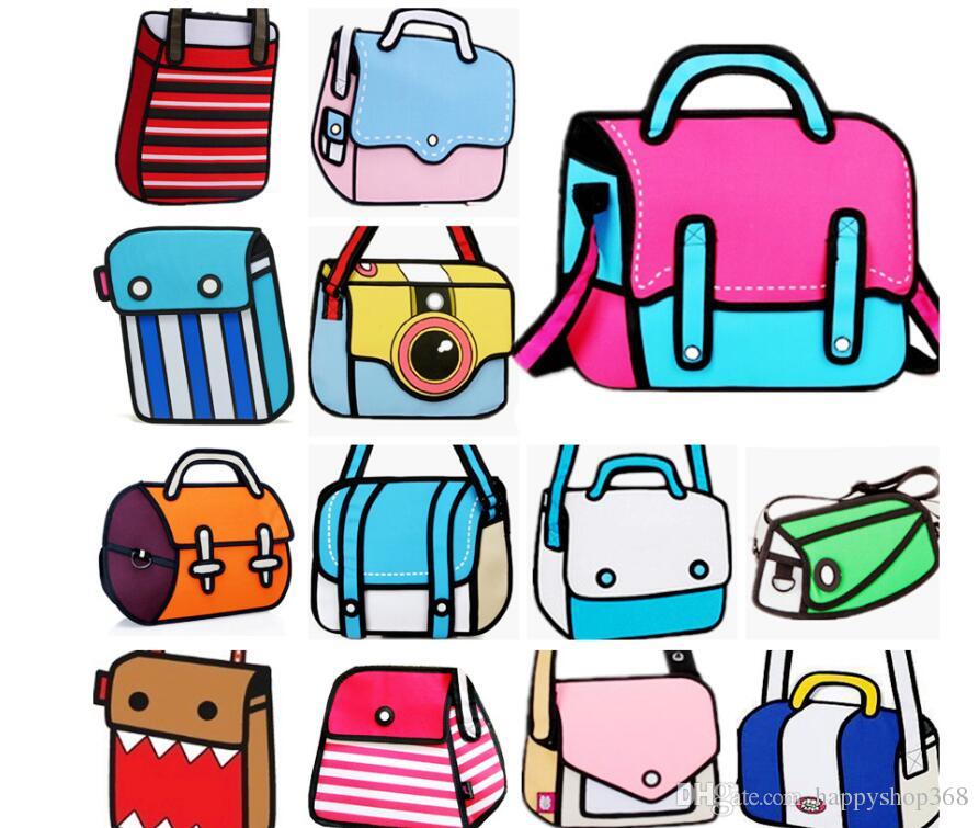 893x755 new creative fashion drawing cartoon shoulder messenger bag - Space Cartoon Drawing