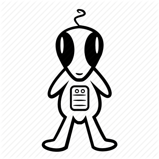 512x512 alein, cute, outerspace, planet, space icon - Space Cartoon Drawing