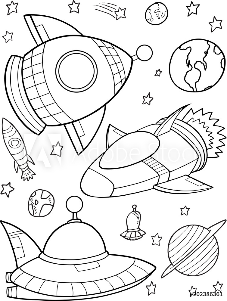 Space Cartoon Drawing at PaintingValley.com | Explore collection of ...