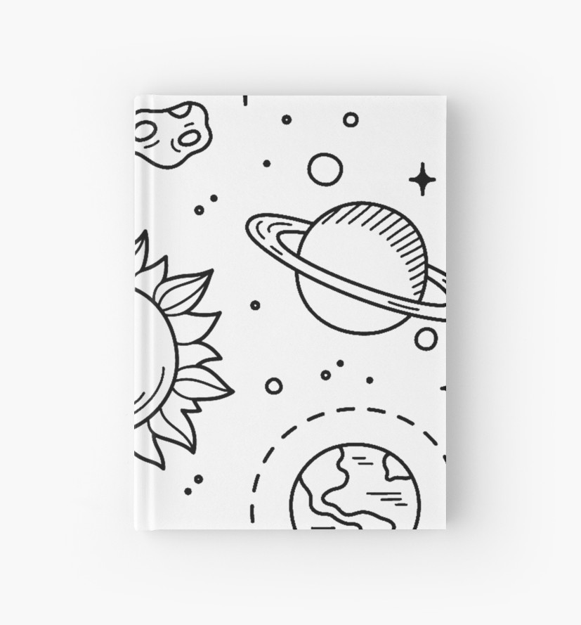 827x889 space tumblr drawing hardcover journals - Space Drawing
