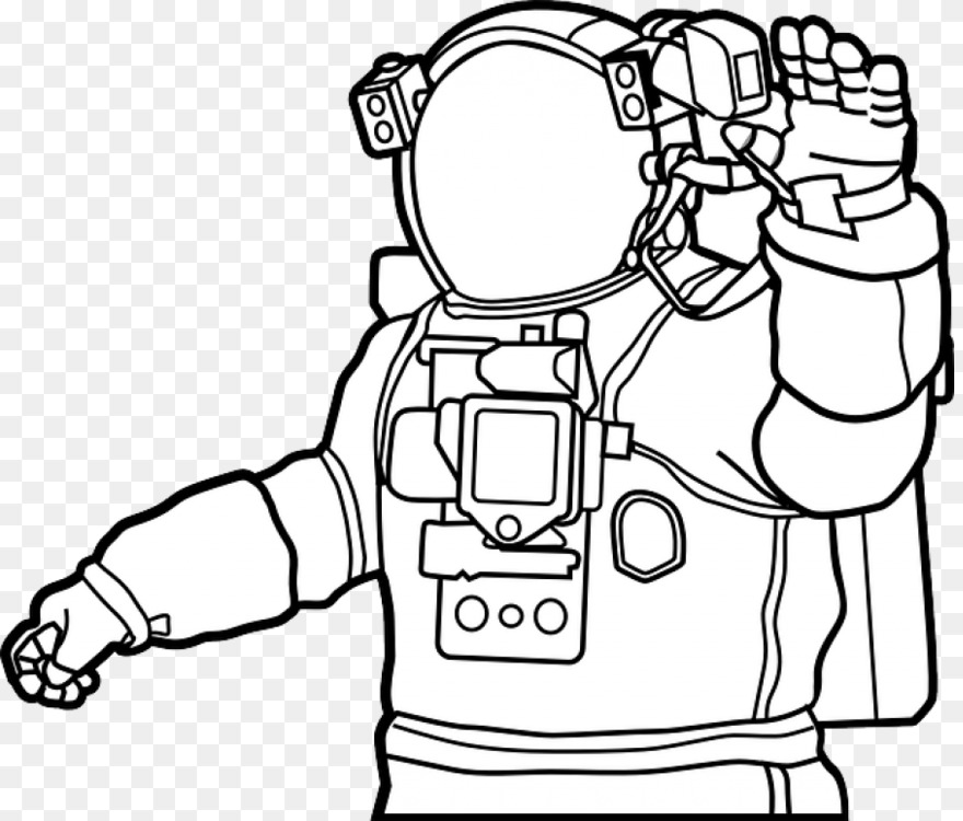 880x750 astronaut space suit outer space drawing cc0 - Space Drawing