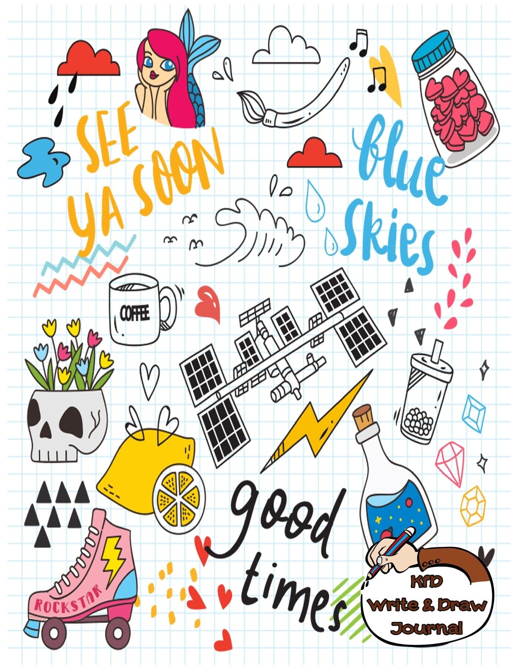 1051x1360 kid write draw journal creative writing drawing journal - Space Drawing For Kid