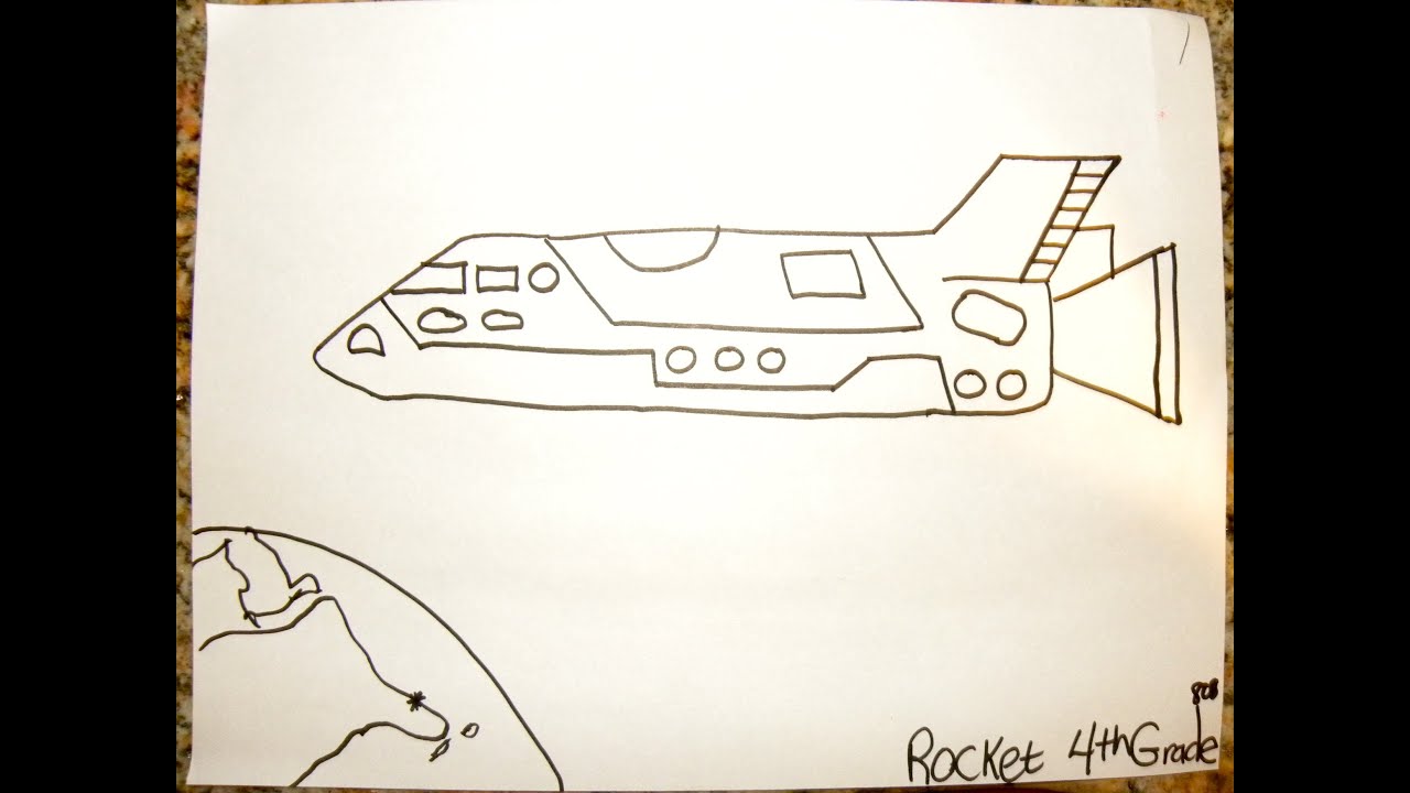 1280x720 Kids Can Draw Space Rocket - Space Drawing For Kid