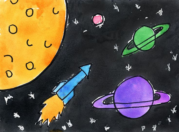 736x544 Moisi - Space Drawing For Kid