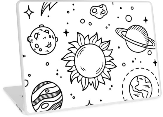 558x400 Space Tumblr Drawing Laptop Skins - Space Drawing Tumblr