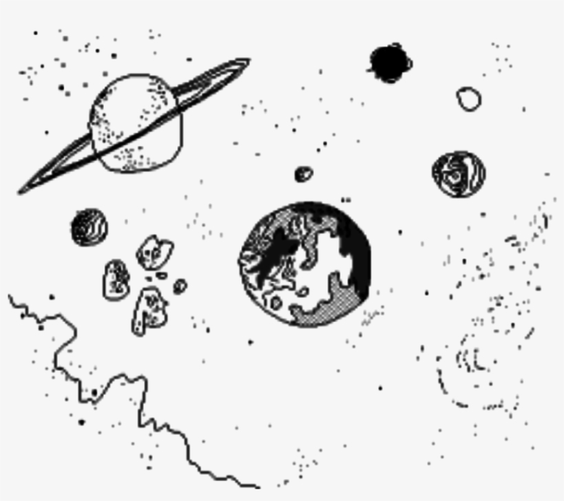 820x728 Galaxy Tumblr Png - Space Drawing Tumblr