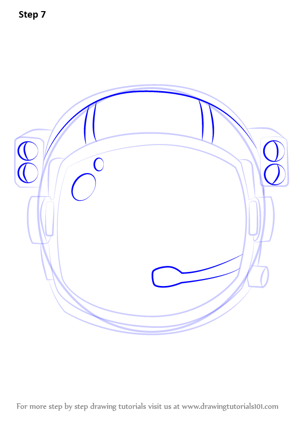 596x842 Learn How To Draw An Astronaut's Helmet - Space Helmet Drawing