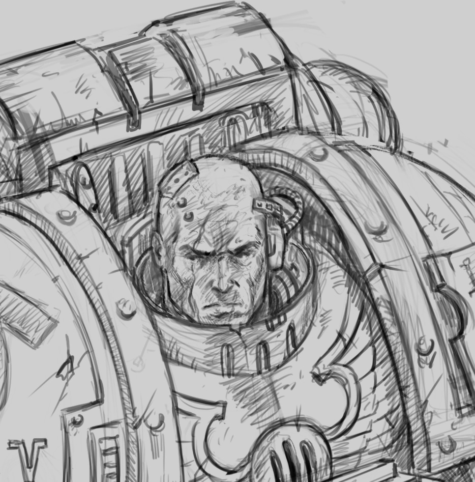 Space Marine Drawing At Explore Collection Of