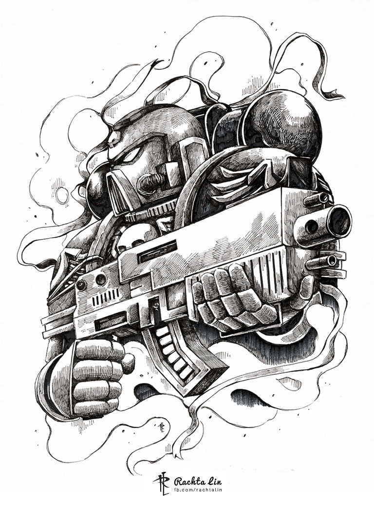 Space Marine Drawing at Explore collection of