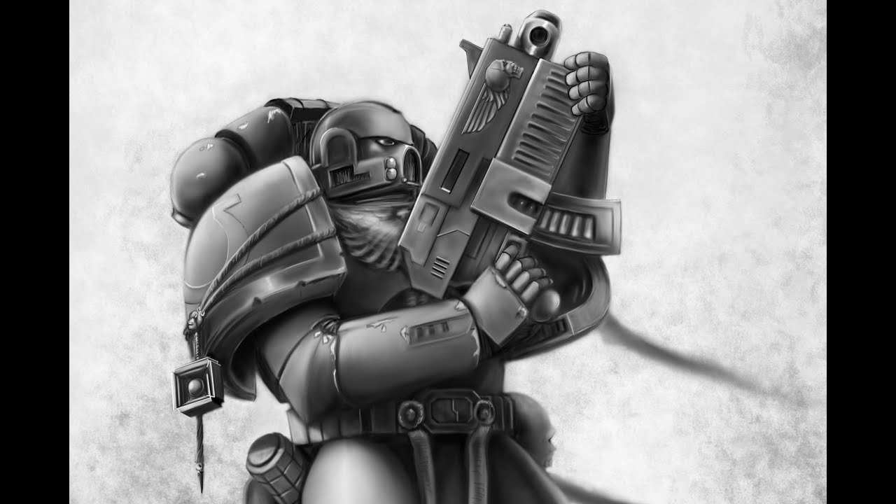 1280x720 time lapse drawing space marine - Space Marine Drawing