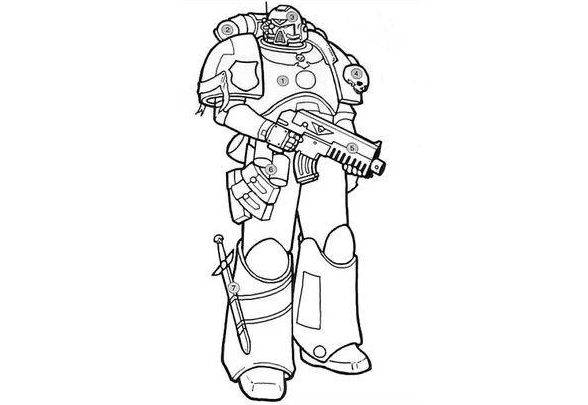 588x405 warhammer - Space Marine Drawing