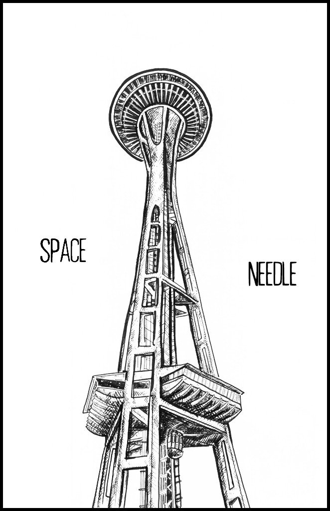 Space Needle Drawing at Explore collection of