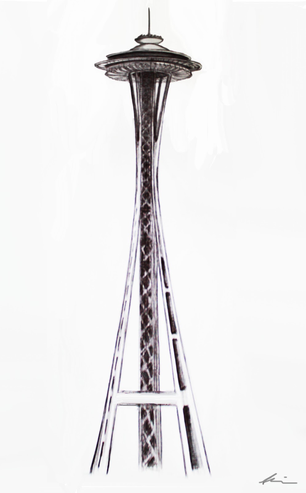 994x1600 Stuff My Art Teachers Dont Like Space Needle Drawing - Space Needle Drawing
