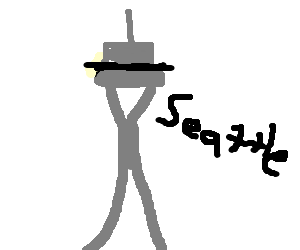 300x250 The Space Needle Drawing - Space Needle Drawing