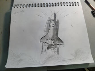 333x250 space shuttle discovery pencil drawing - Space Pencil Drawing