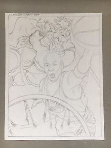 225x300 Steve Smallwood Pencil Sketch, Original Art, Space Jam - Space Pencil Drawing