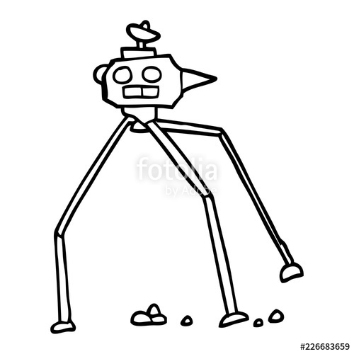 500x500 Line Drawing Cartoon Space Rocket Stock Image And Royalty Free - Space Rocket Drawing