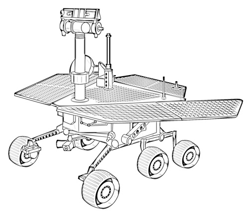Марсоход для детей рисунок
