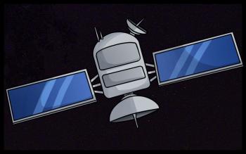350x219 how to draw a satellite, step - Space Satellite Drawing