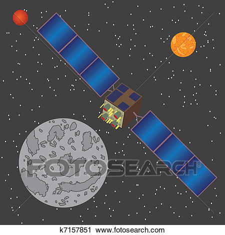 450x470 Satellite Clipart Space Drawing - Space Satellite Drawing