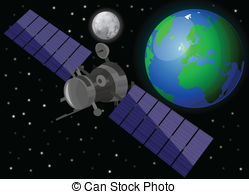 249x194 space satellite vector clipart illustrations space - Space Satellite Drawing
