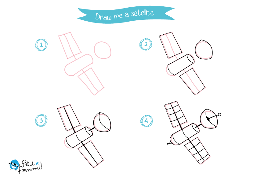 842x595 draw me some dinosaurs - Space Satellite Drawing