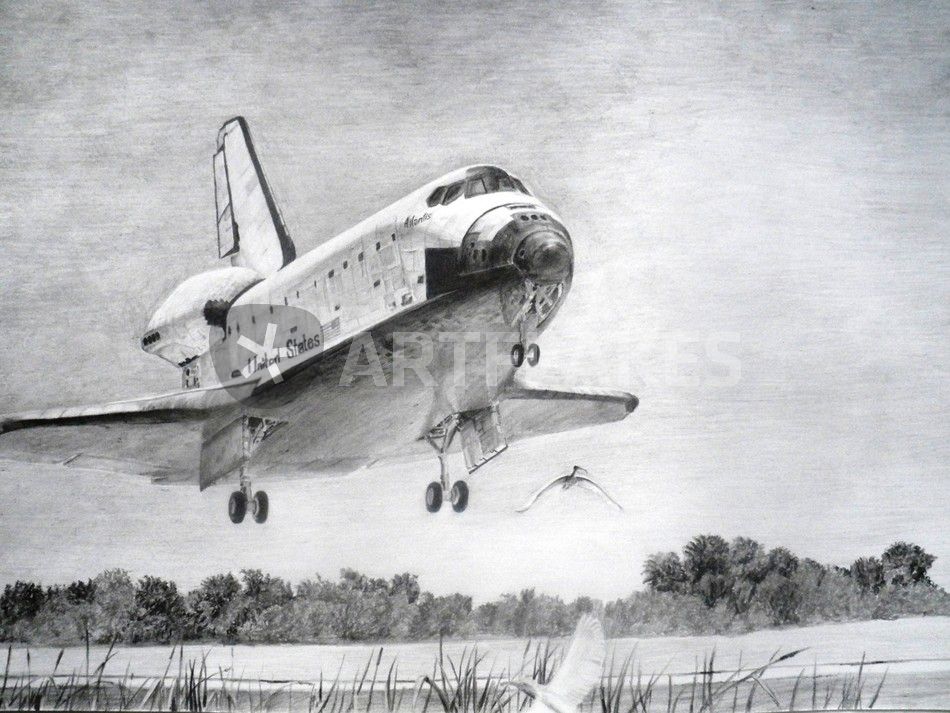 Space Shuttle Drawing at PaintingValley.com | Explore collection of