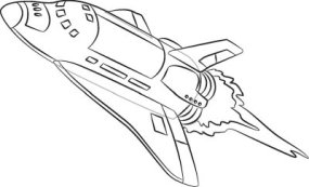 285x173 how to draw the space shuttle howstuffworks - Space Shuttle Drawing