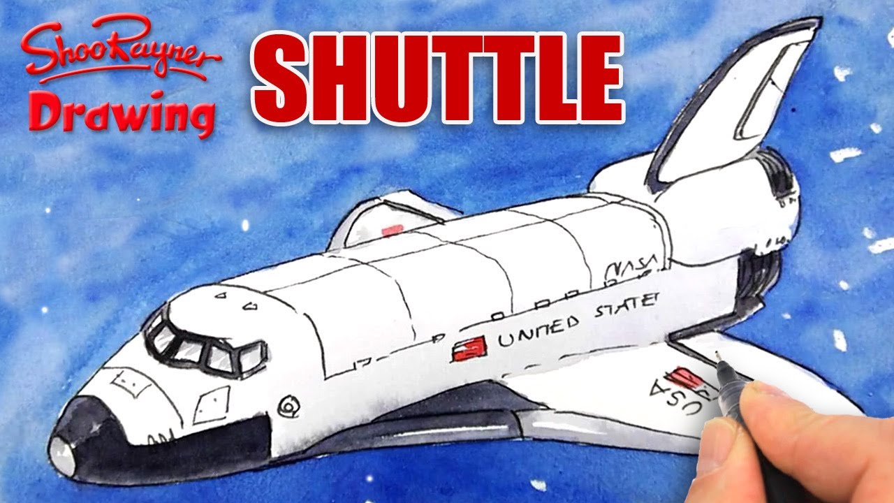 1280x720 how to draw the space shuttle - Space Shuttle Drawing
