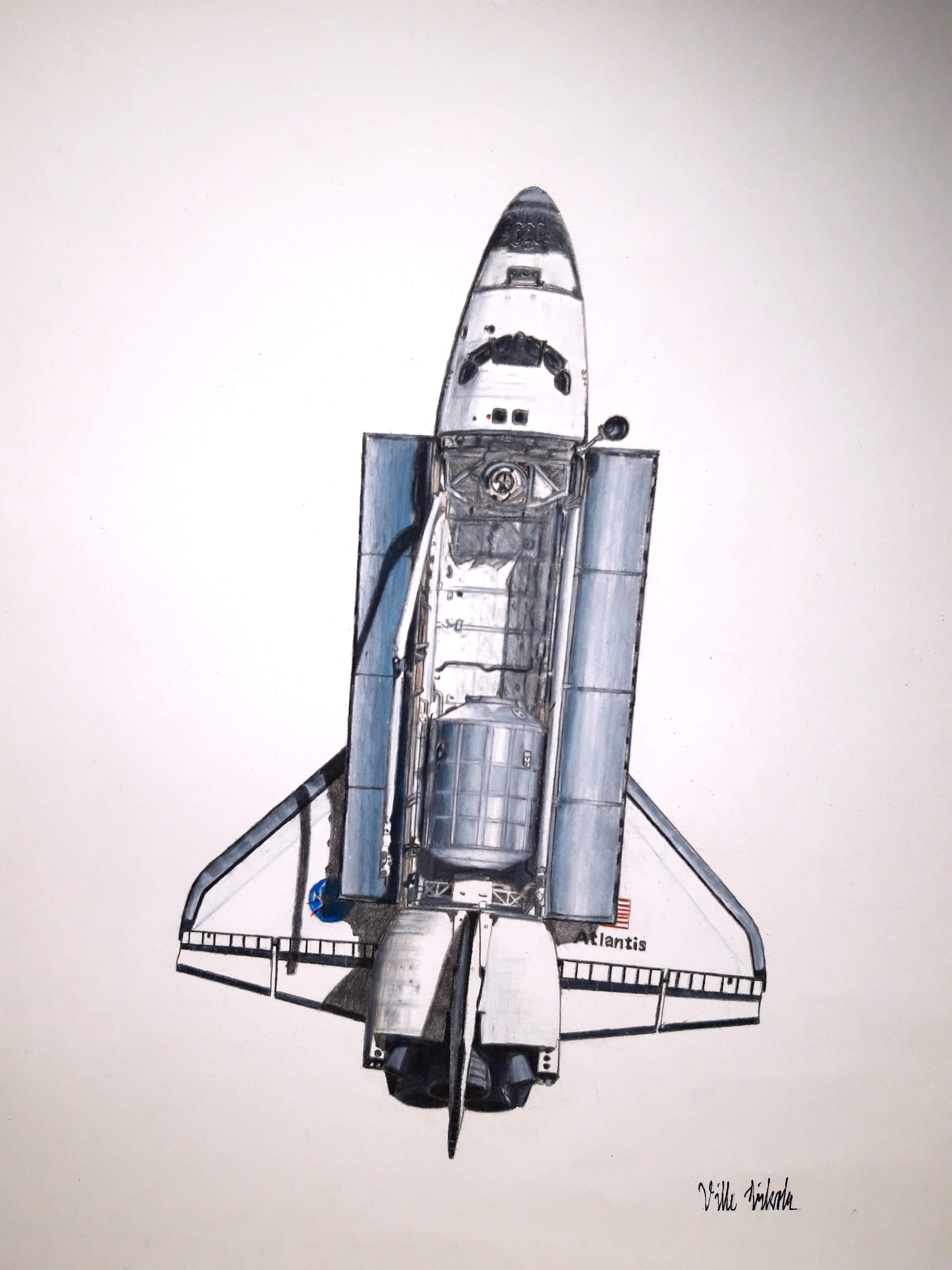 Space Shuttle Drawing at PaintingValley.com | Explore collection of