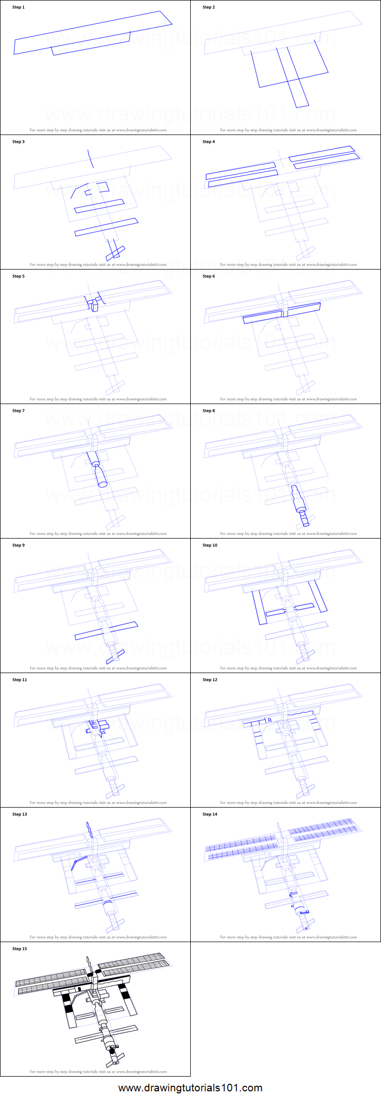 Space Station Drawing at PaintingValley.com | Explore collection of ...