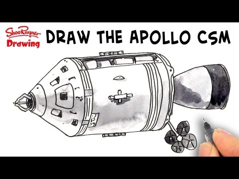 480x360 how to draw the apollo command module spacecraft shoo rayner - Spacecraft Drawing