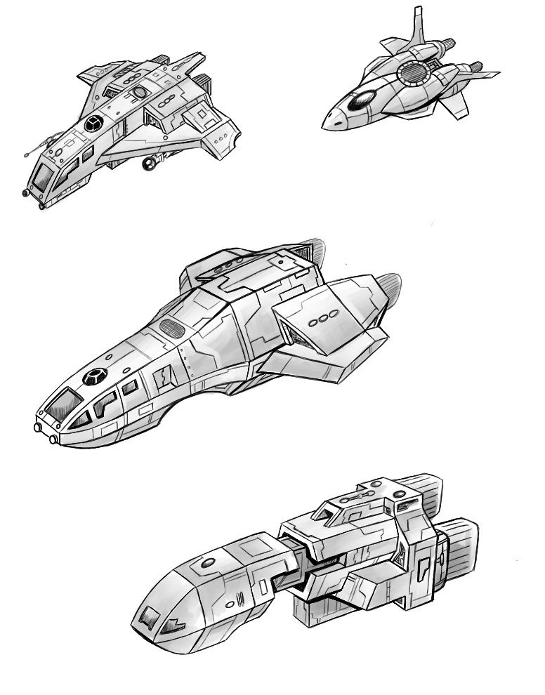 776x990 some spaceship drawings - Spacecraft Drawing