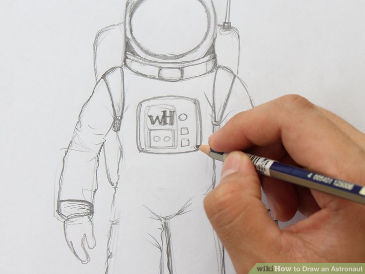 728x546 How To Draw An Astronaut - Spaceman Drawing