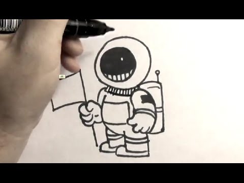 480x360 How To Draw An Astronaut - Spaceman Drawing