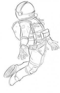 236x367 How To Draw An Astronaut Step - Spaceman Drawing