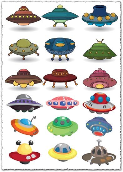 393x550 ufo spaceships vector cartoons class science - Spaceship Cartoon Drawing