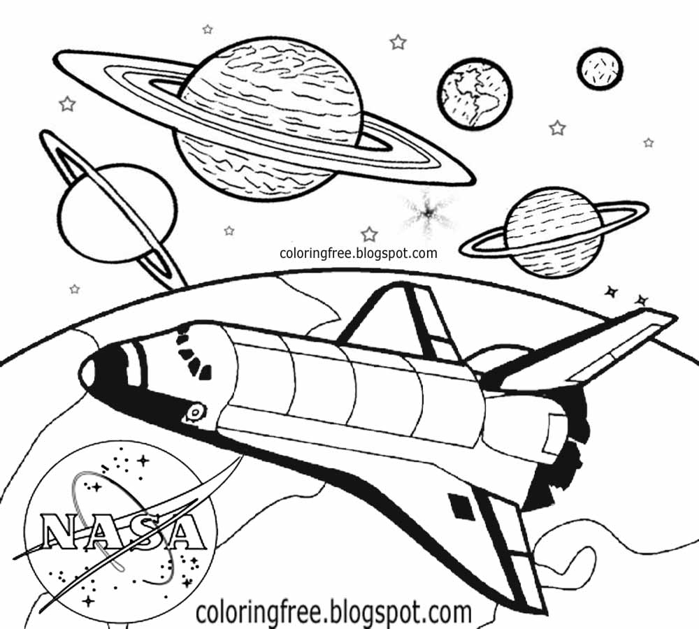 Ракеты космические корабли планеты раскраска для детей