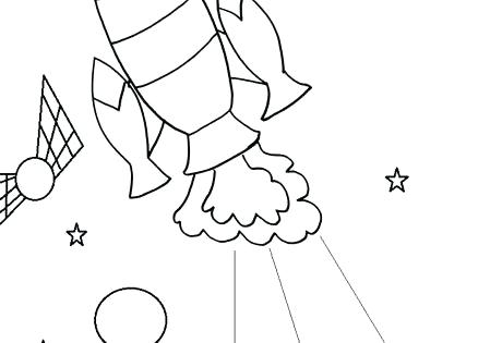 449x315 Alien Ship Coloring - Spaceship Drawing For Kids