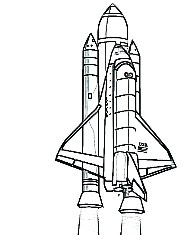 600x776 Spaceship Coloring - Spaceship Drawing For Kids