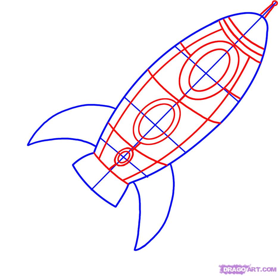 Ракета для срисовки. Ракета рисунок. Рисование ракета. Пошаговое рисование ракеты. Поэтапное рисование космического корабля для детей.
