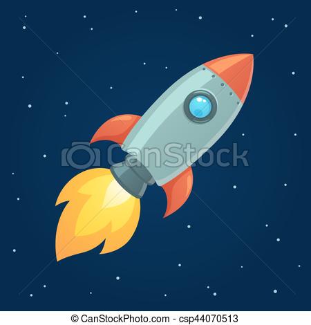 450x470 Rocket In Space Cartoon Rocket On Space Background, Vector - Spaceship Drawing Pictures