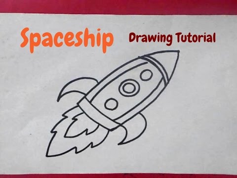 480x360 spaceship drawing tutorial for kids learn how to draw spaceship - Spaceship Drawing Pictures