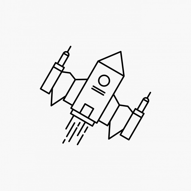 640x640 Spacecraft,spaceship,ship,space,alien Line Icon Vector Isol - Spaceship Line Drawing