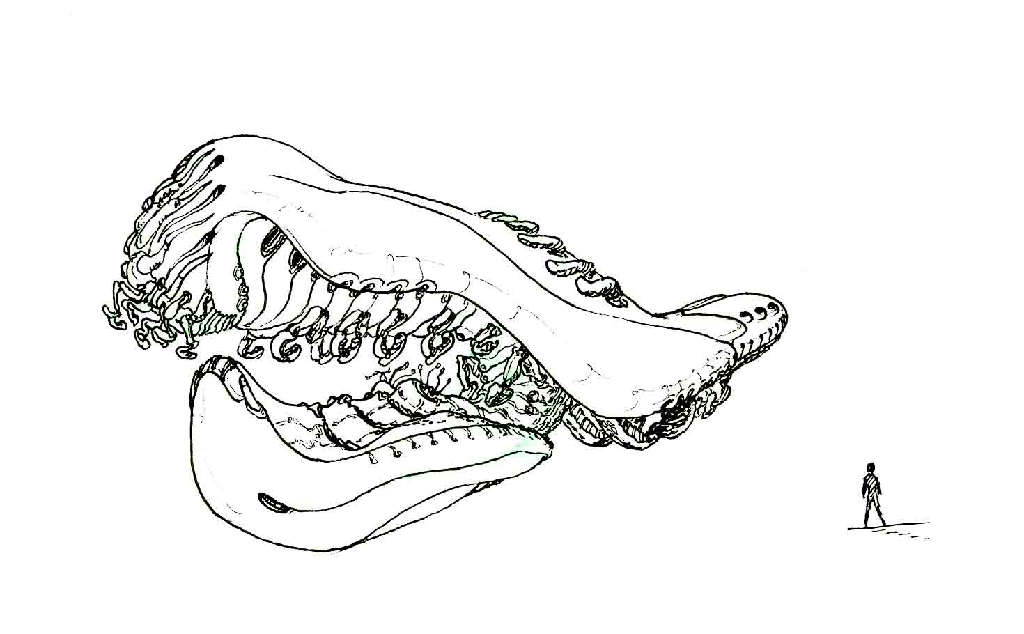 1470x910 Line Drawings From My Sketch Book - Spaceship Line Drawing
